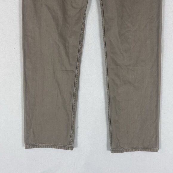 Levi’s 505 Khaki Pants Straight Fit Denim Jeans Mens 36x34 Casual 100% Cotton - Picture 11 of 16